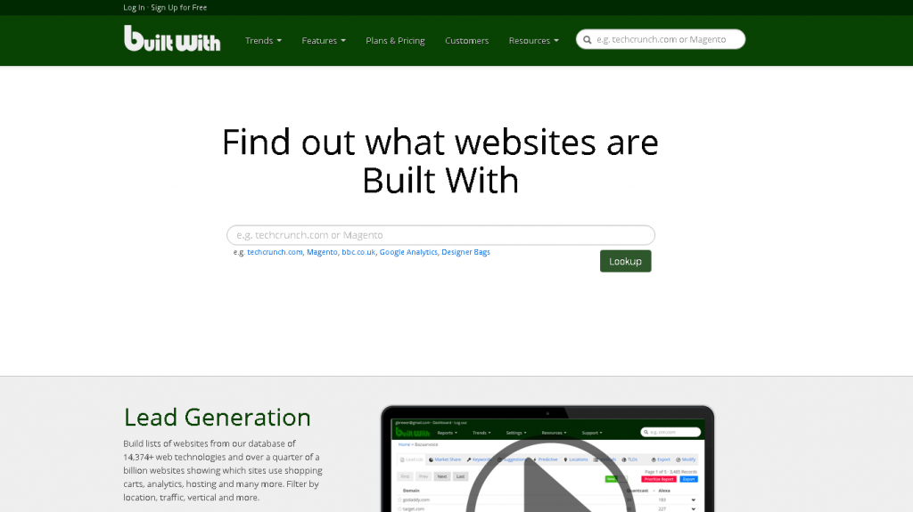 Feature tools. Built with. BUILTWITH Technology Profiler. Tools to find out who hosts a website. 5 Tools to find out who hosts a website.